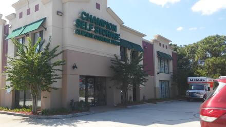 Entrance to Champion Self Storage in Ruskin, FL.